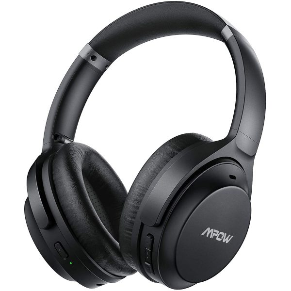 MPOW H12 IPO Active Noise Cancelling Wireless Over Ear Headphones with Deep BASS - Black - Image 1