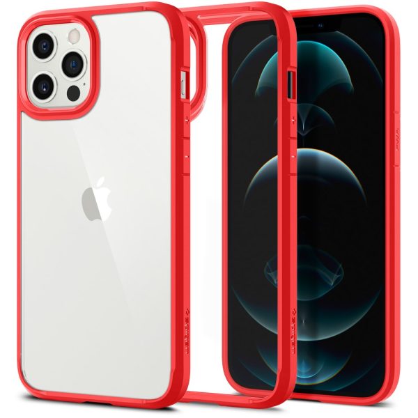 Apple iPhone 12 Pro Max Ultra Hybrid TPU + PC Case by Spigen - ACS01620 - Red - Image 1