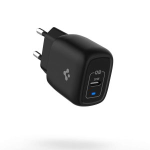 20W iPhone 13 / iPhone 12 GaN Charger ArcStation Pro by PowerArc Spigen - Black - EU Plug