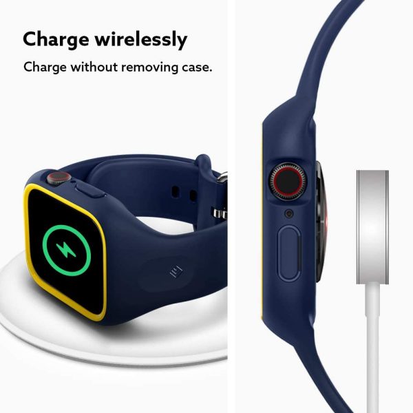 Apple Watch Band & Case for 45mm / 44mm NanoPop by Caseology for Models 7/6/SE/5/4 - Blueberry Navy - ACS02083 - Image 3