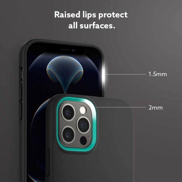 51E70fmmyML._AC_SL1000_ iPhone 12 / 12 Pro NanoPop Dual tone Liquid Silicone Case by Caseology - Prune Charcoal - ACS01725 - Image 2