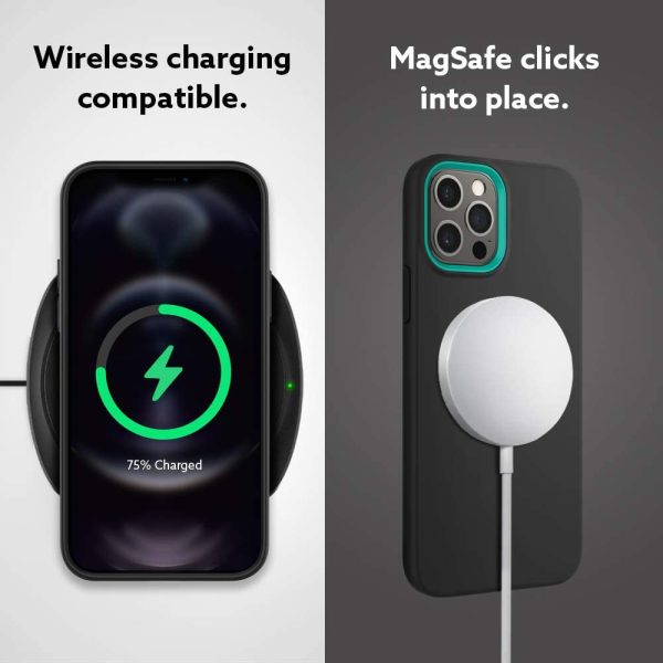 51YaTn4SepL._AC_SL1000_ iPhone 12 / 12 Pro NanoPop Dual tone Liquid Silicone Case by Caseology - Prune Charcoal - ACS01725 - Image 6