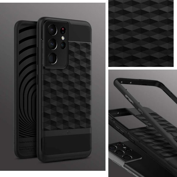 Galaxy S21 Ultra Parallax Rugged Slim Case by Caseology - Matte Black ACS02367 - Image 5