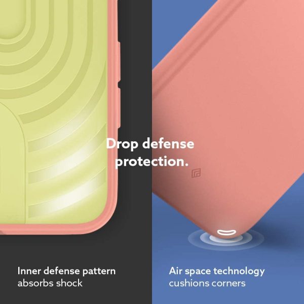 51mDXi27RQL._AC_SL1000_ iPhone 12 / 12 Pro NanoPop Dual tone Liquid Silicone Case by Caseology - Peach Pink - ACS01722 - Image 5