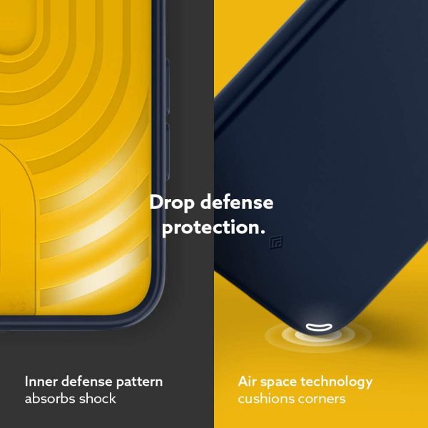 51tcWiG9iVL._AC_SL1000_ iPhone 12 / 12 Pro NanoPop Dual tone Liquid Silicone Case by Caseology - Blueberry Navy - ACS01723 - Image 7