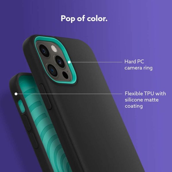 51v187Z6khL._AC_SL1000_ iPhone 12 / 12 Pro NanoPop Dual tone Liquid Silicone Case by Caseology - Prune Charcoal - ACS01725 - Image 5