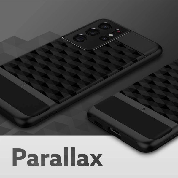 Galaxy S21 Ultra Parallax Rugged Slim Case by Caseology - Matte Black ACS02367 - Image 4