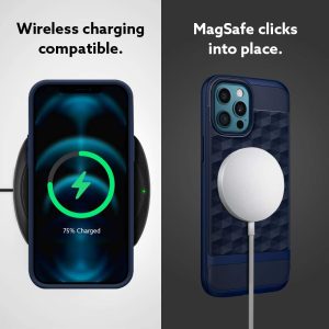iPhone 12 Pro Max Parallax Rugged Slim Case by Caseology - Midnight Blue ACS01634 - Image 6