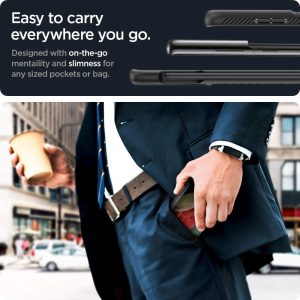 Galaxy S21 Ultra Liquid Air P Case by Spigen ACS02831 - Matte Black - Built in S Pen Holder - Image 5