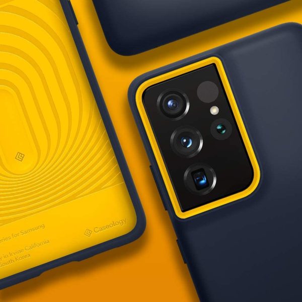 Galaxy S21 Ultra NanoPop Dual tone Liquid Silicone Case by Caseology - Blueberry Navy - ACS02518 - Image 2