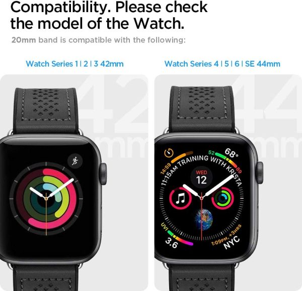 Apple Watch Band for 45mm / 44mm / 42mm Retro Fit by Spigen for Models 7/6/SE/5/4/3/2/1 - Black - 062MP25079 - Image 7