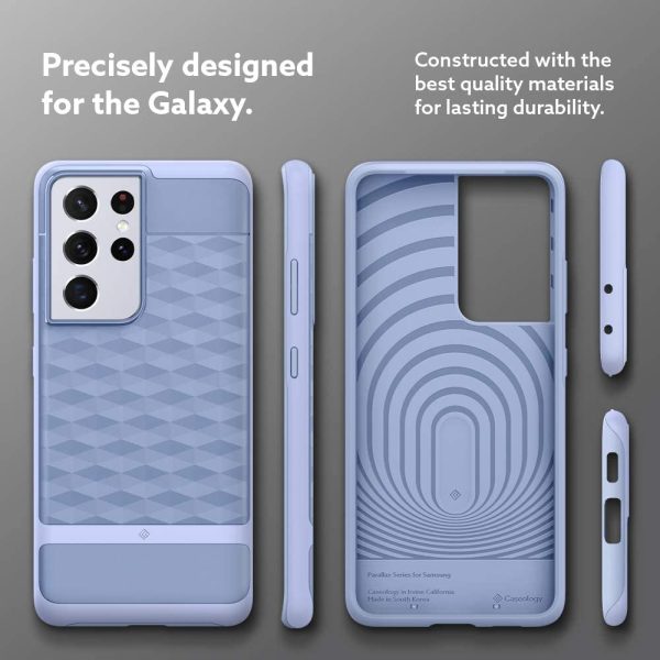 Galaxy S21 Ultra Parallax Rugged Slim Case by Caseology - Purple ish ACS02368 - Image 4