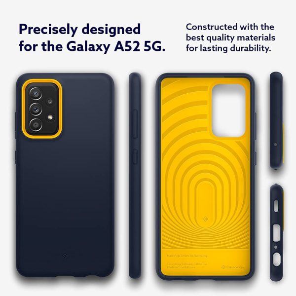 Galaxy A52s 5G / A52 NanoPop Dual tone Liquid Silicone Case by Caseology - Blueberry Navy - ACS02772 - Image 2