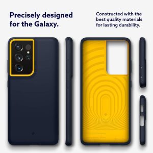 Galaxy S21 Ultra NanoPop Dual tone Liquid Silicone Case by Caseology - Blueberry Navy - ACS02518 - Image 5