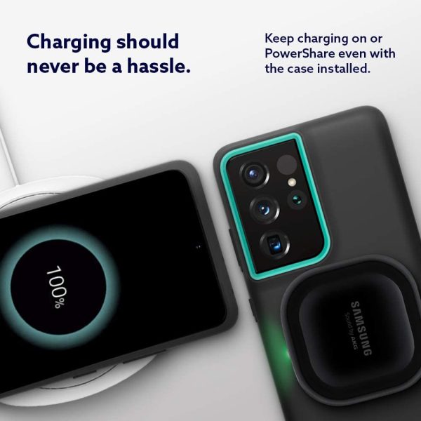 Galaxy S21 Ultra NanoPop Dual tone Liquid Silicone Case by Caseology - Prune Charcoal - ACS02517 - Image 6