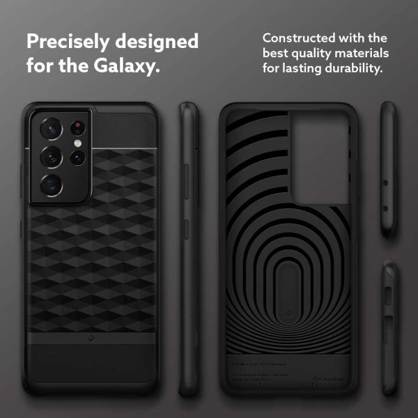 Galaxy S21 Ultra Parallax Rugged Slim Case by Caseology - Matte Black ACS02367 - Image 7