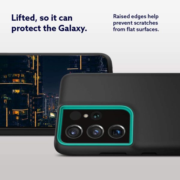 Galaxy S21 Ultra NanoPop Dual tone Liquid Silicone Case by Caseology - Prune Charcoal - ACS02517 - Image 7