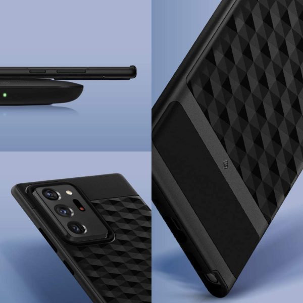 Galaxy Note 20 Ultra Parallax Rugged Slim Case by Caseology - Matte Black ACS01407 - Image 6