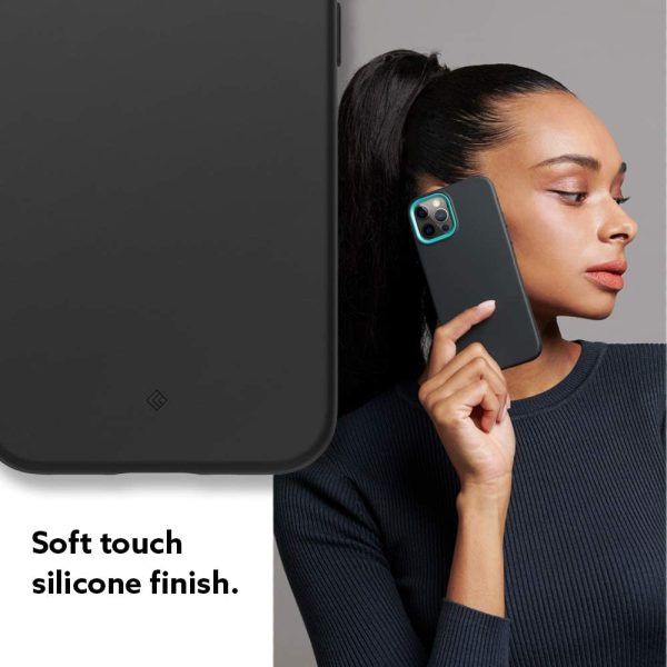 61VMM11BaSL._AC_SL1000_ iPhone 12 / 12 Pro NanoPop Dual tone Liquid Silicone Case by Caseology - Prune Charcoal - ACS01725 - Image 7