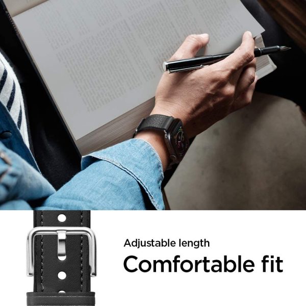 Apple Watch Band for 45mm / 44mm / 42mm Retro Fit by Spigen for Models 7/6/SE/5/4/3/2/1 - Black - 062MP25079 - Image 5