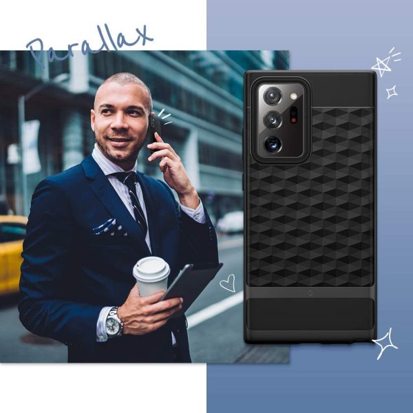 Galaxy Note 20 Ultra Parallax Rugged Slim Case by Caseology - Matte Black ACS01407 - Image 2