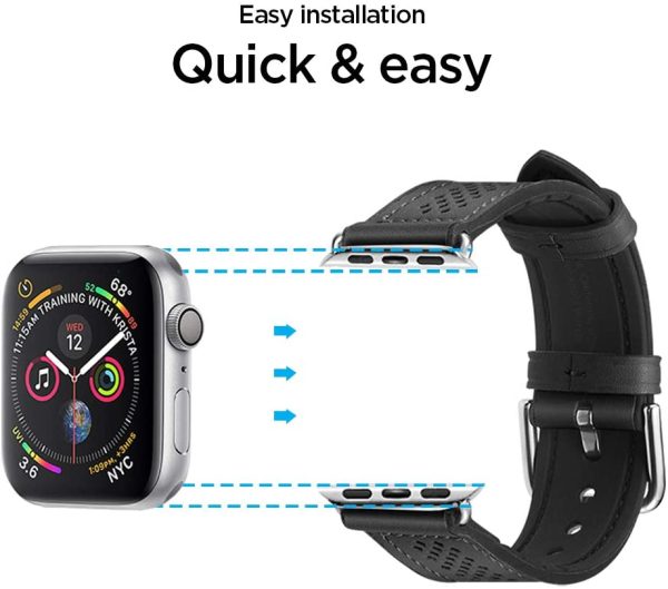 Apple Watch Band for 45mm / 44mm / 42mm Retro Fit by Spigen for Models 7/6/SE/5/4/3/2/1 - Black - 062MP25079 - Image 6