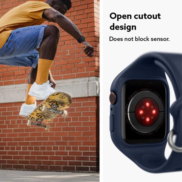 Apple Watch Band & Case for 45mm / 44mm NanoPop by Caseology for Models 7/6/SE/5/4 - Blueberry Navy - ACS02083 - Image 7