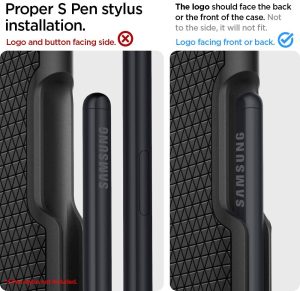 Galaxy S21 Ultra Liquid Air P Case by Spigen ACS02831 - Matte Black - Built in S Pen Holder - Image 2