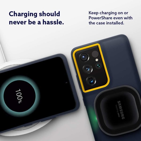 Galaxy S21 Ultra NanoPop Dual tone Liquid Silicone Case by Caseology - Blueberry Navy - ACS02518 - Image 3