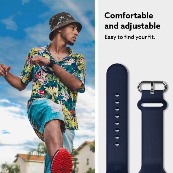 Apple Watch Band & Case for 45mm / 44mm NanoPop by Caseology for Models 7/6/SE/5/4 - Blueberry Navy - ACS02083 - Image 2