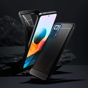 Redmi Note 10 Pro Rugged Armor Case by Spigen Matte Black ACS02844 - Image 3