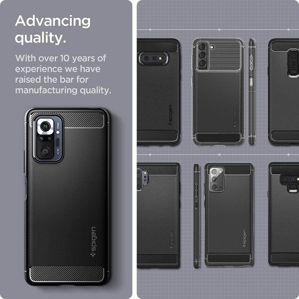 Redmi Note 10 Pro Rugged Armor Case by Spigen Matte Black ACS02844 - Image 8