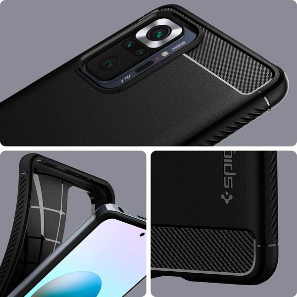 Redmi Note 10 Pro Rugged Armor Case by Spigen Matte Black ACS02844 - Image 6