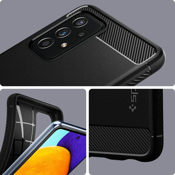Galaxy A52s 5G / A52 Rugged Armor Case by Spigen Matte Black ACS02315 - Image 4