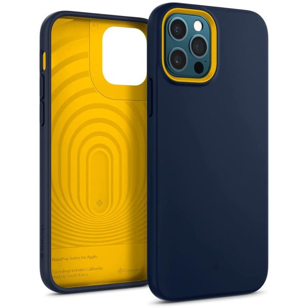 blueberry-navy-12-pro-nano-pop iPhone 12 / 12 Pro NanoPop Dual tone Liquid Silicone Case by Caseology - Blueberry Navy - ACS01723 - Image 1
