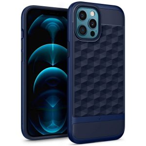 iPhone 12 Pro Max Parallax Rugged Slim Case by Caseology - Midnight Blue ACS01634