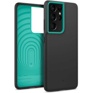 Galaxy S21 Ultra NanoPop Dual tone Liquid Silicone Case by Caseology - Prune Charcoal - ACS02517