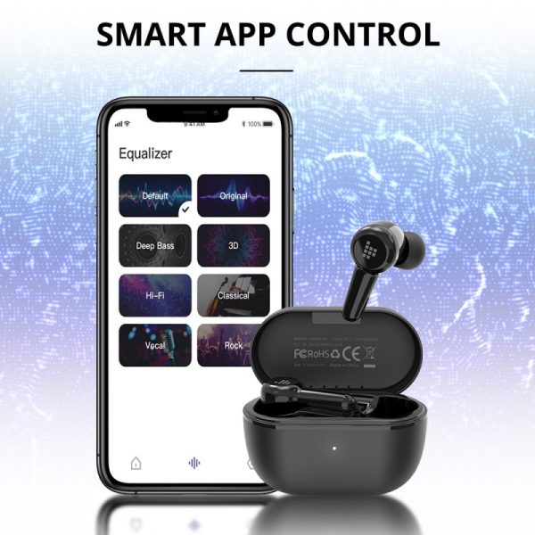 tronsmart-apollo-air-truewireless-stereo-plus-hybrid-anc-earbuds (12) Tronsmart Apollo Air TrueWireless™ Stereo Plus Hybrid ANC Earbuds with Bluetooth 5.2, Asynchronous Transmission, 35dB full frequency ANC - Black - Image 11