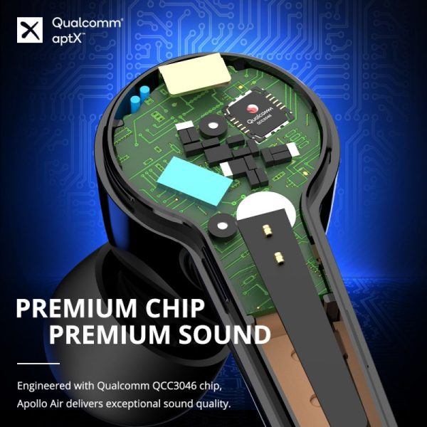 tronsmart-apollo-air-truewireless-stereo-plus-hybrid-anc-earbuds (4) Tronsmart Apollo Air TrueWireless™ Stereo Plus Hybrid ANC Earbuds with Bluetooth 5.2, Asynchronous Transmission, 35dB full frequency ANC - Black - Image 2