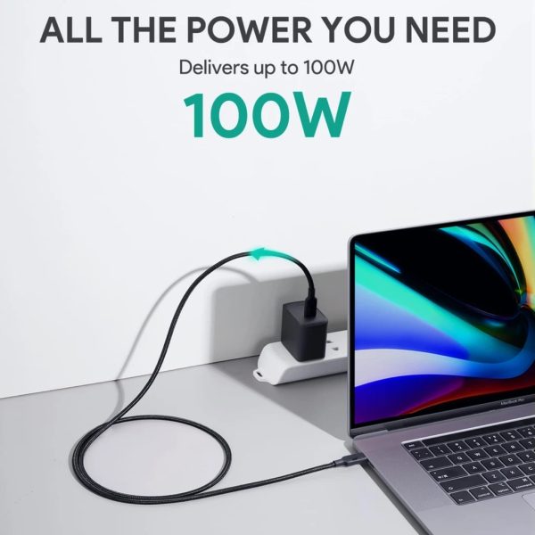 Aukey Gen2 E Marker PD 100W USB 3.1 Type C To Type C Cable - CB-CD21 - Black - 3 feet - Image 2