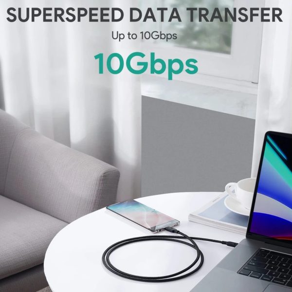 Aukey Gen2 E Marker PD 100W USB 3.1 Type C To Type C Cable - CB-CD21 - Black - 3 feet - Image 3