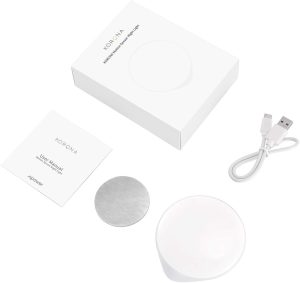 Aukey AiPower Rona Motion Sensor Night Light Aipower LED Motion Sensor Night Light Rechargeable, Wireless Stick-on Warm White Light with Built-in Infrared Movement Detector, USB C Charging - 2 PACK - KR-NL01 - Image 7