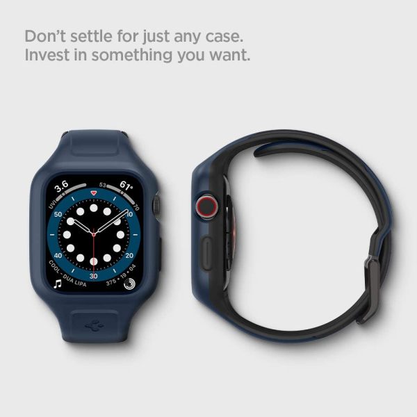 Apple Watch Band 44 mm Liquid Air Pro Unibody Case & Band Navy Blue