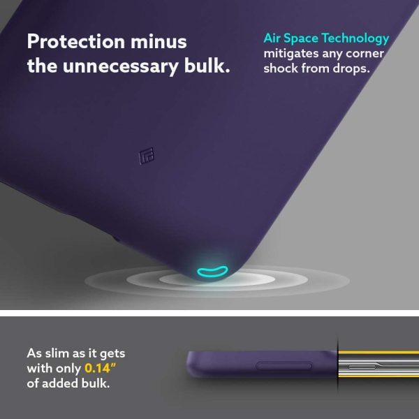 51uevlPcppL._AC_SL1000_ Galaxy S21 NanoPop Dual tone Liquid Silicone Case by Caseology - Light Violet - ACS02435 - Image 3