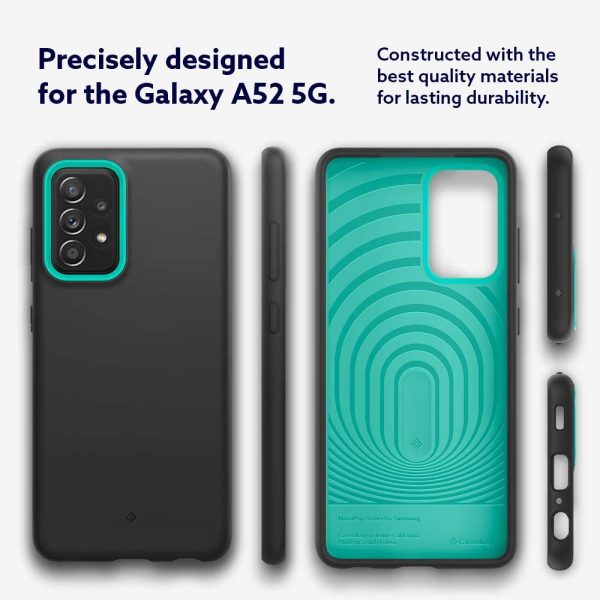 Galaxy A52s 5G / A52 NanoPop Dual tone Liquid Silicone Case by Caseology - Prune Charcoal - ACS02773 - Image 2