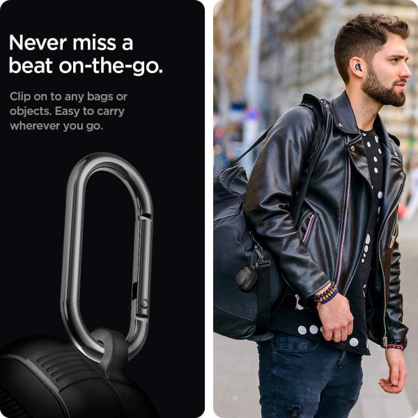 Galaxy Buds 2 Pro 2022 / Buds 2 / Buds Pro / Buds Live Case Spigen Rugged Armor - Matte Black - ASD01276 - Image 3