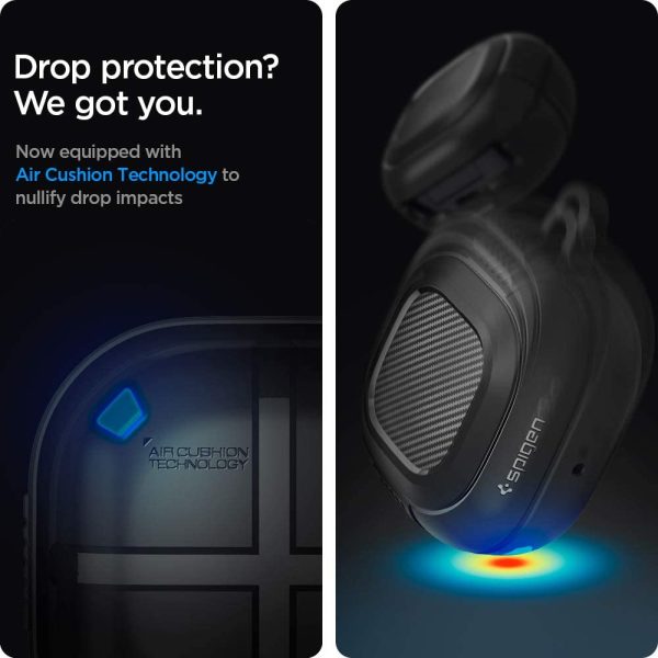 Galaxy Buds 2 Pro 2022 / Buds 2 / Buds Pro / Buds Live Case Spigen Rugged Armor - Matte Black - ASD01276 - Image 4