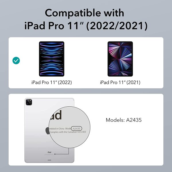 iPad Pro 11 2021 Rebound Pencil Case Convenient Pencil Holder & Soft Flexible TPU Back Cover - Black - Image 2