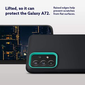 Galaxy A72 NanoPop Dual tone Liquid Silicone Case by Caseology - Prune Charcoal - ACS02778 - Image 4