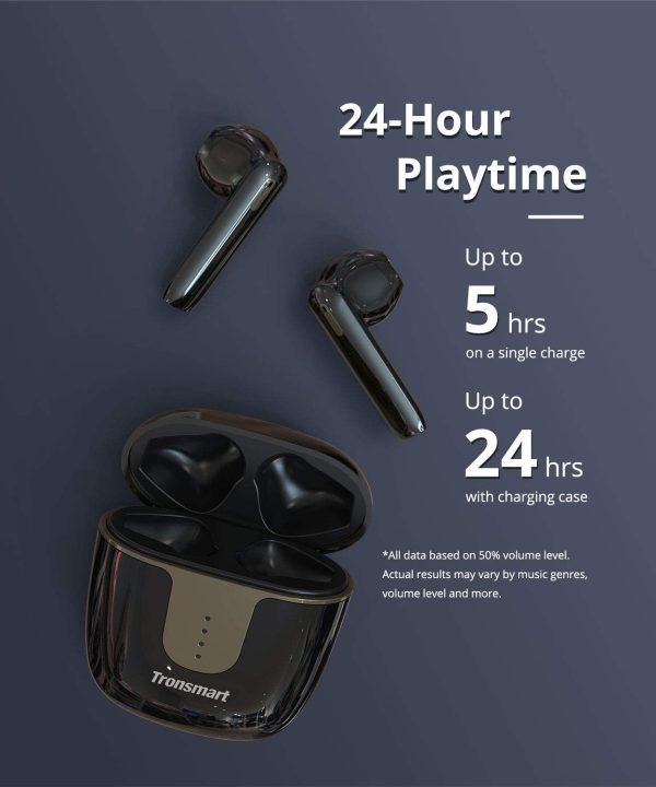 Tronsmart Onyx Ace True Wireless Earbuds with aptX Technology & Quad Mic Setup for Crystal Clear Calls - Black - Image 9
